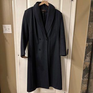 Stephanie Matthews | VTG Blue Wool Long Floor Length Double Breasted Pea Coat 12